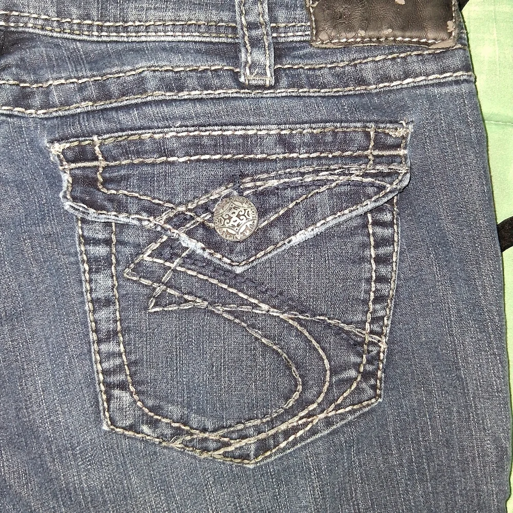 Silver Denim Jeans - Picture 4 of 5